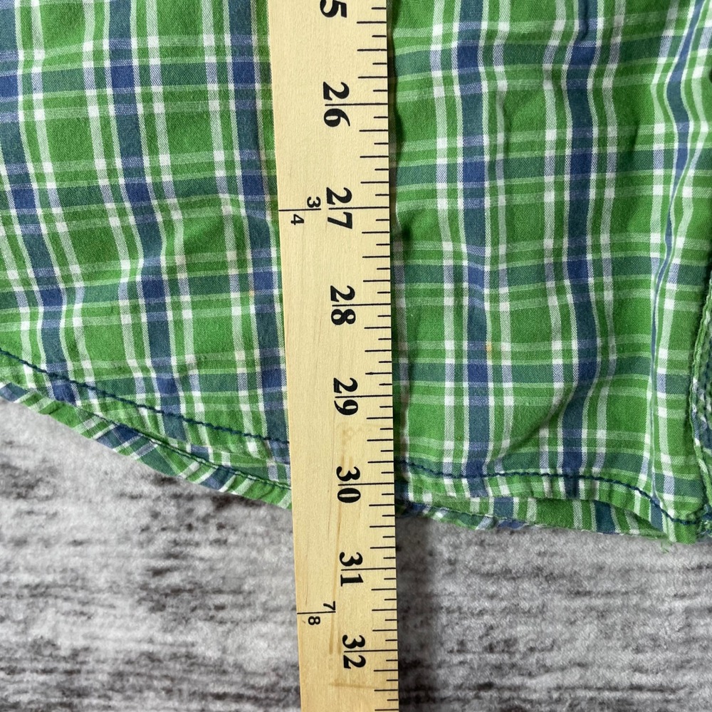 Cowboy Up Mens XL Green Plaid Western Pearl Snap Long Sleeve Shirt Classic Fit - Picture 3 of 9